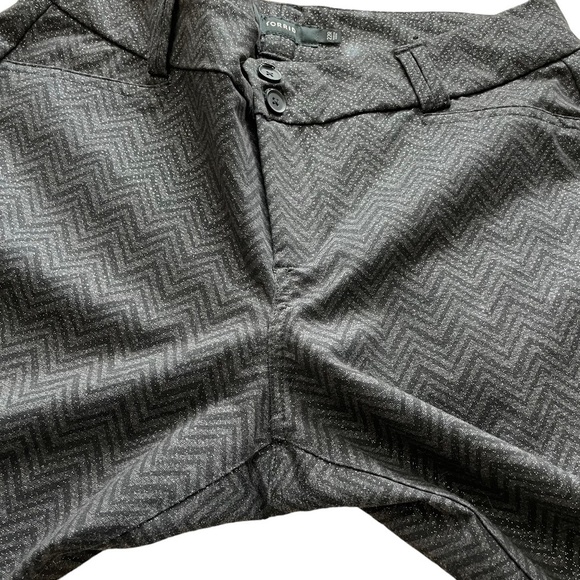 Torrid Women's Size 22R Ponte Stretch Ankle Skinny Pant-Grey Chevron Sparkle - Picture 7 of 14